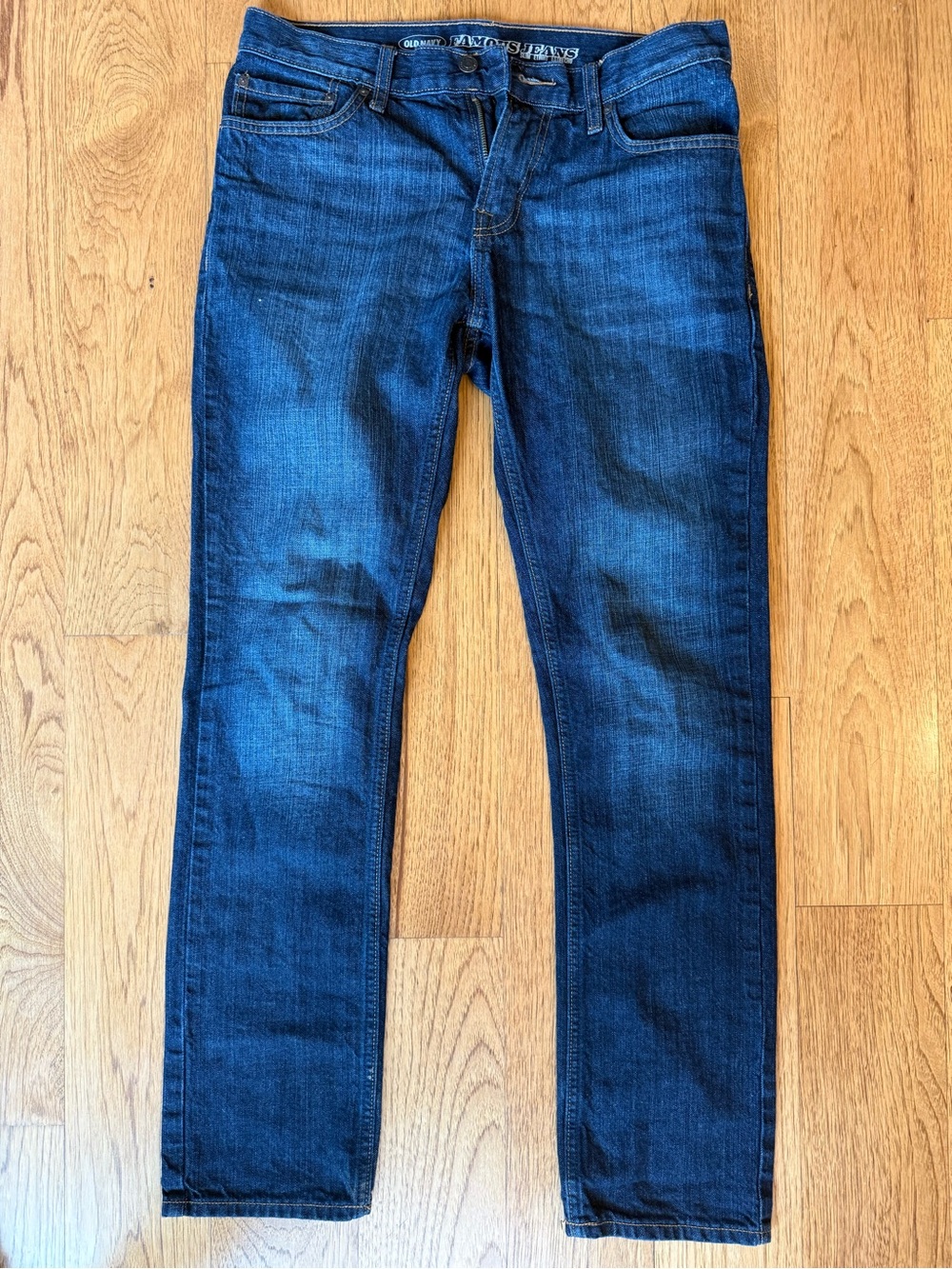 Old Navy Men's Deep Blue Slim Straight Jeans